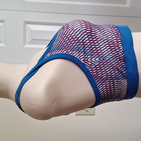 Nike Women's Multicolor Geometric Sports Bra Size L - Picture 2 of 11